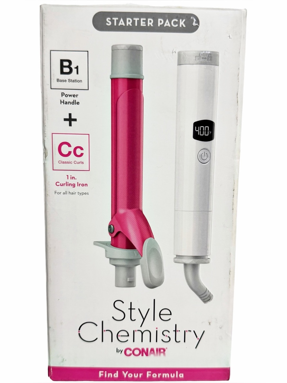Conair Style Chemistry Starter Kit - Power Handle + 1" Curling Iron - New in Box